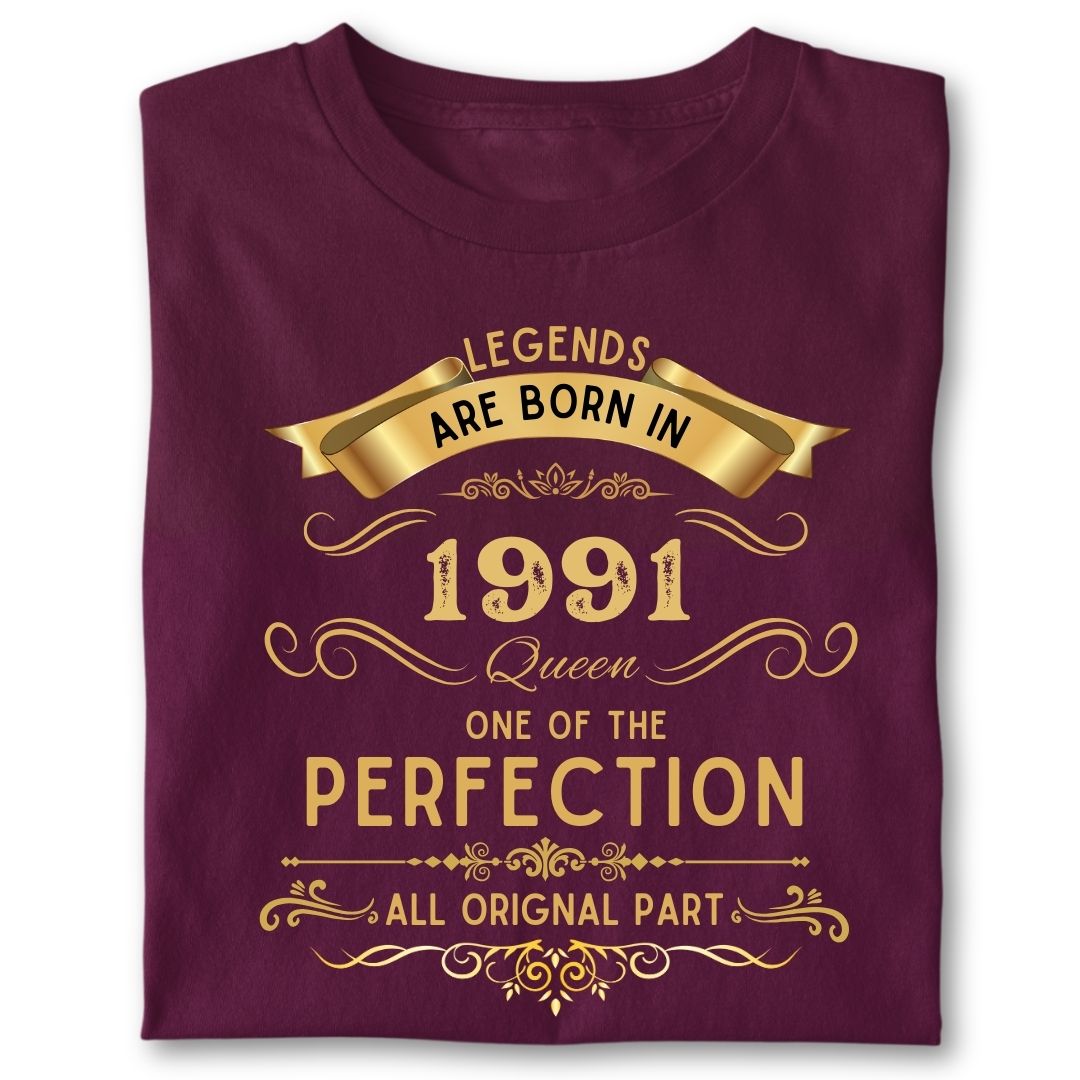 LEGENDS ARE BORN IN 1991 QUEEN GOLDEN