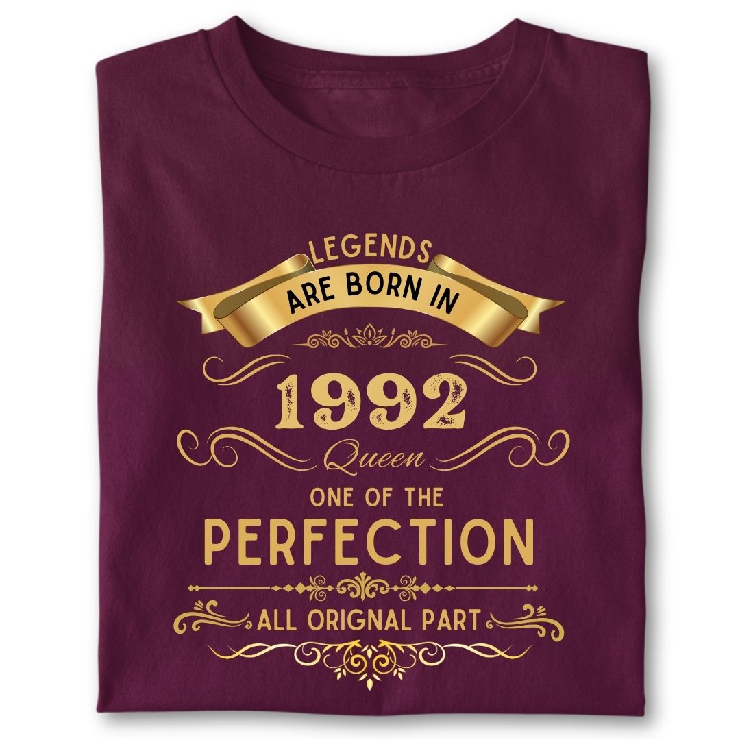 LEGENDS ARE BORN IN 1992 QUEEN GOLDEN