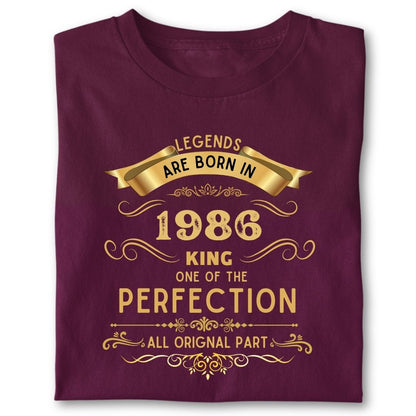 LEGENDS ARE BORN IN 1986 KING GOLDEN
