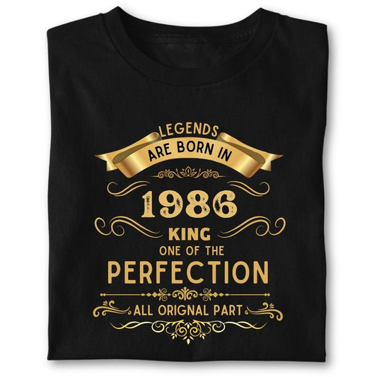 LEGENDS ARE BORN IN 1986 KING GOLDEN