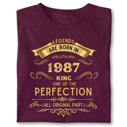LEGENDS ARE BORN IN 1987 KING GOLDEN