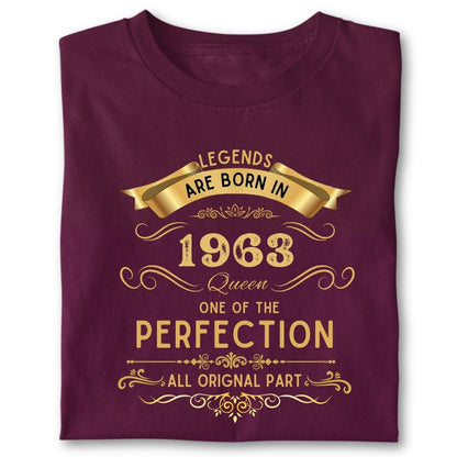 LEGENDS ARE BORN IN 1963 QUEEN GOLDEN