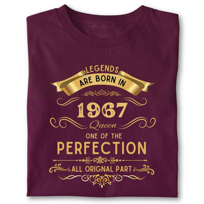 LEGENDS ARE BORN IN 1967 QUEEN GOLDEN