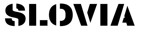 Black text 'SLOVIA' on a white background