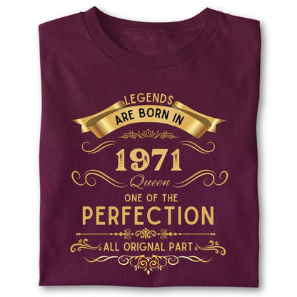 LEGENDS ARE BORN IN 1971 QUEEN GOLDEN