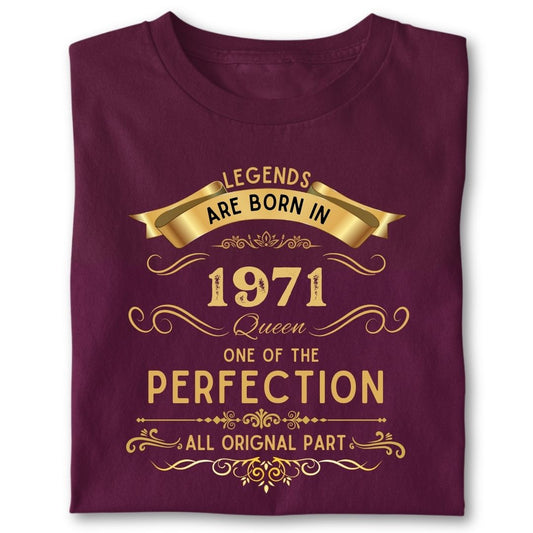 LEGENDS ARE BORN IN 1971 QUEEN GOLDEN