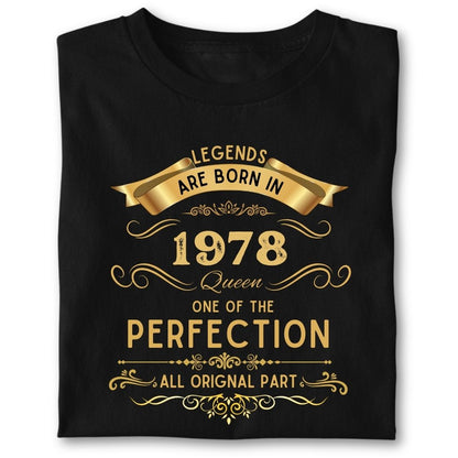 LEGENDS ARE BORN IN 1978 QUEEN GOLDEN