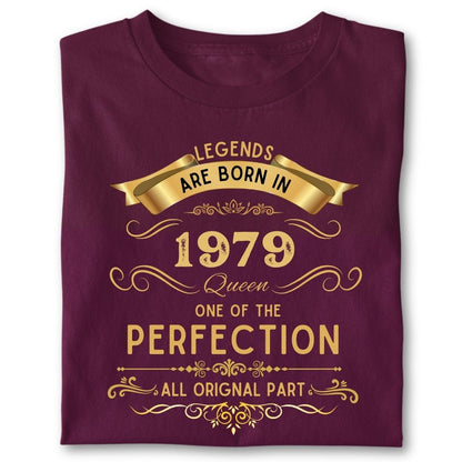 LEGENDS ARE BORN IN 1979 QUEEN GOLDEN