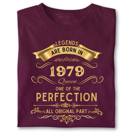 LEGENDS ARE BORN IN 1979 QUEEN GOLDEN