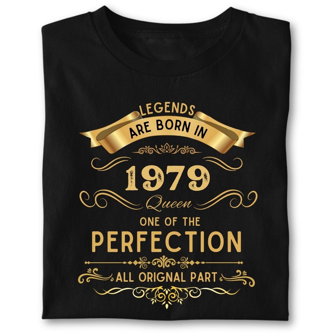 LEGENDS ARE BORN IN 1979 QUEEN GOLDEN