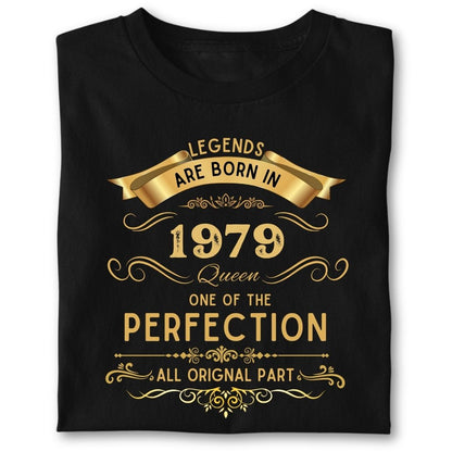 LEGENDS ARE BORN IN 1979 QUEEN GOLDEN