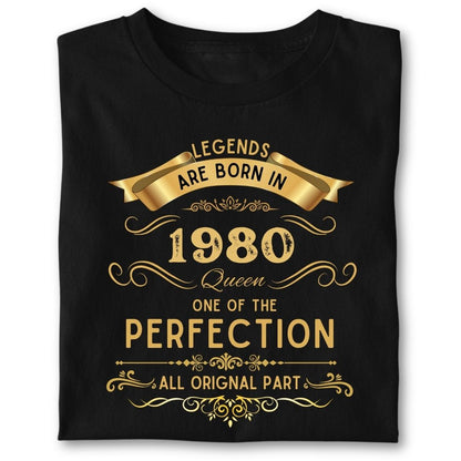 LEGENDS ARE BORN IN 1980 QUEEN GOLDEN
