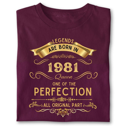 LEGENDS ARE BORN IN 1981 QUEEN GOLDEN