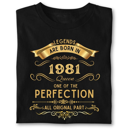 LEGENDS ARE BORN IN 1981 QUEEN GOLDEN