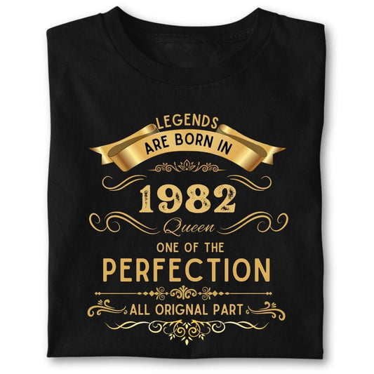 LEGENDS ARE BORN IN 1982 QUEEN GOLDEN