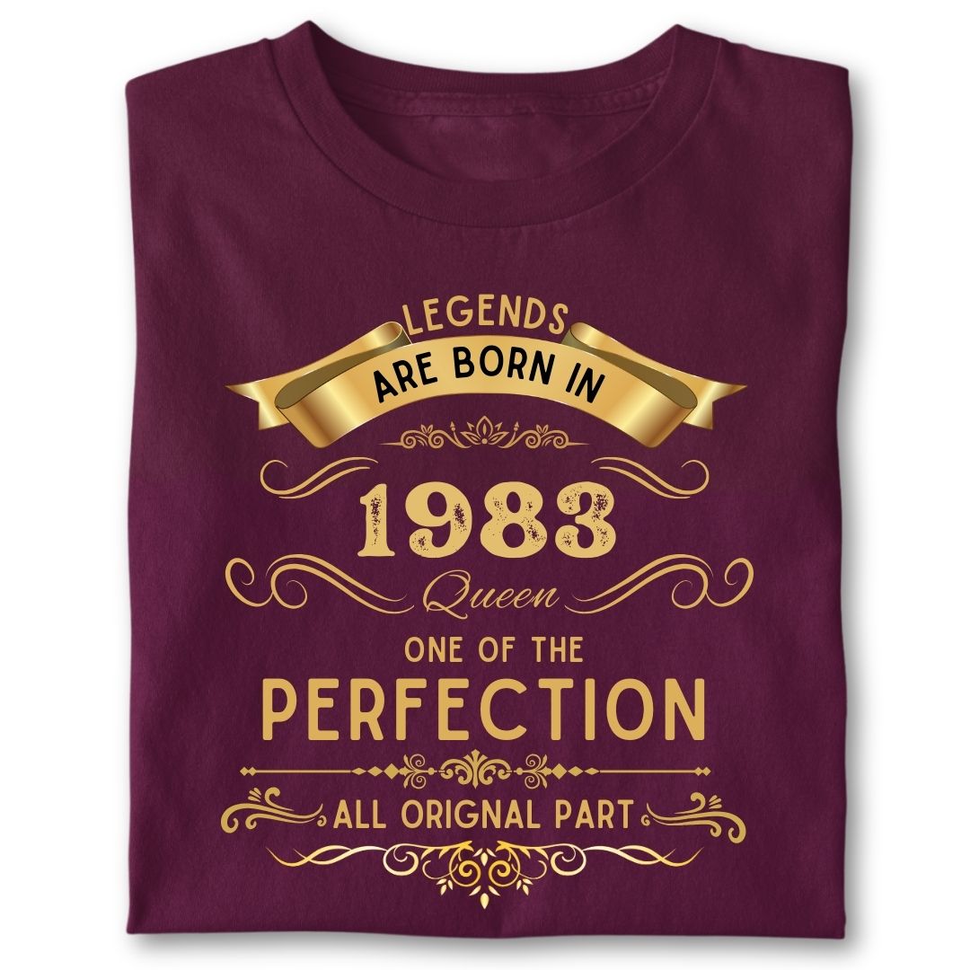 LEGENDS ARE BORN IN 1981 QUEEN GOLDEN
