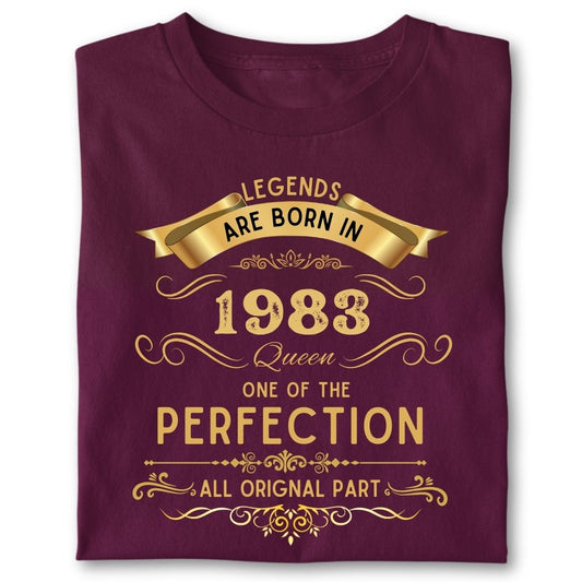 LEGENDS ARE BORN IN 1981 QUEEN GOLDEN