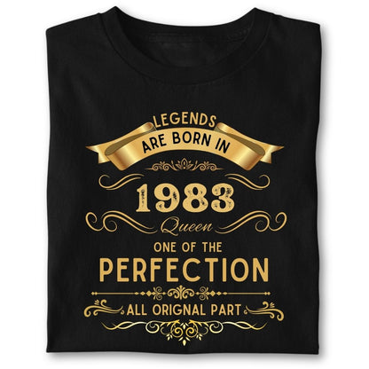 LEGENDS ARE BORN IN 1981 QUEEN GOLDEN