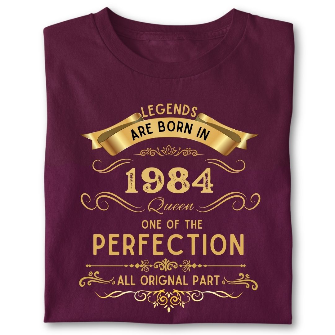 LEGENDS ARE BORN IN 1982 QUEEN GOLDEN