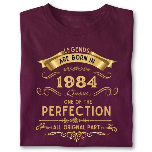 LEGENDS ARE BORN IN 1982 QUEEN GOLDEN