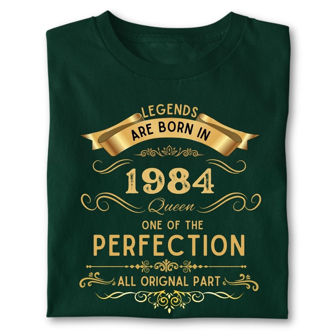 LEGENDS ARE BORN IN 1982 QUEEN GOLDEN