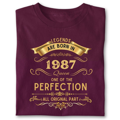 LEGENDS ARE BORN IN 1987 QUEEN GOLDEN