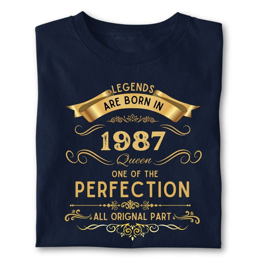 LEGENDS ARE BORN IN 1987 QUEEN GOLDEN