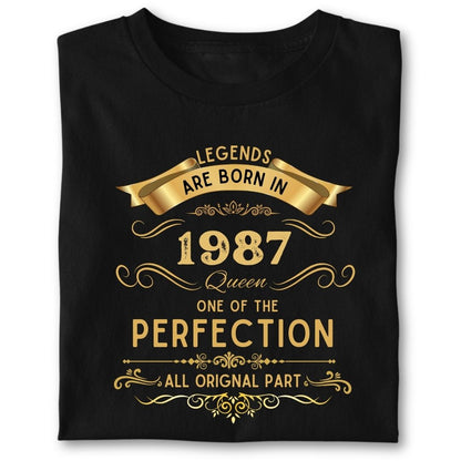 LEGENDS ARE BORN IN 1987 QUEEN GOLDEN