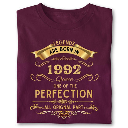 LEGENDS ARE BORN IN 1992 QUEEN GOLDEN