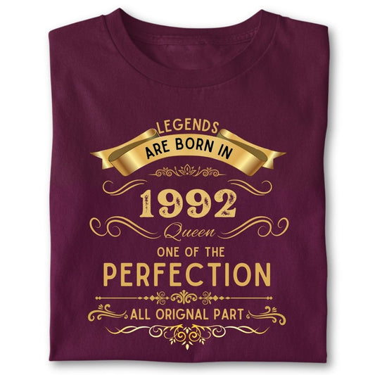 LEGENDS ARE BORN IN 1992 QUEEN GOLDEN