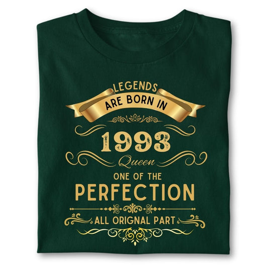 LEGENDS ARE BORN IN 1993 QUEEN GOLDEN