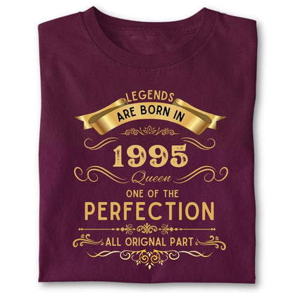 LEGENDS ARE BORN IN 1995 QUEEN GOLDEN