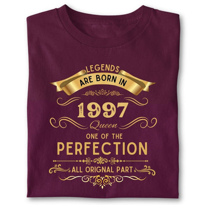 LEGENDS ARE BORN IN 1997 QUEEN GOLDEN