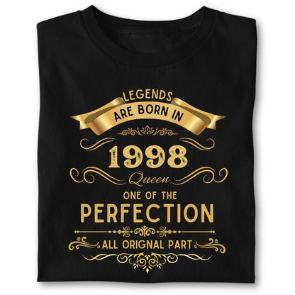 LEGENDS ARE BORN IN 1998 QUEEN GOLDEN