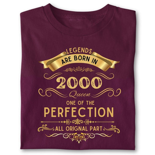 LEGENDS ARE BORN IN 2000 QUEEN GOLDEN
