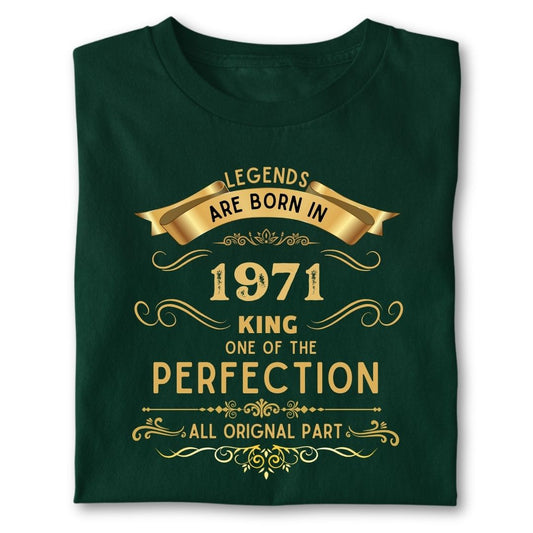 LEGENDS ARE BORN IN 1971 KING GOLDEN