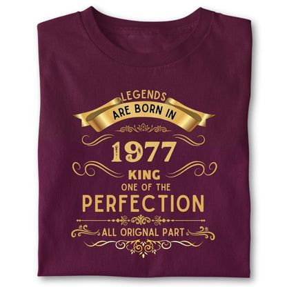LEGENDS ARE BORN IN 1977 KING GOLDEN