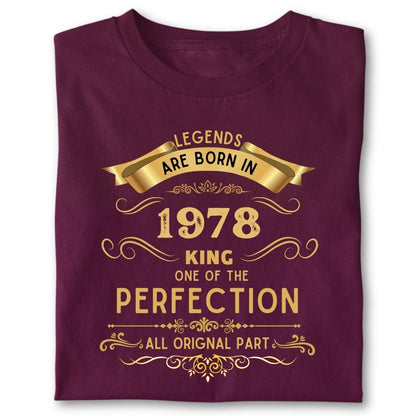 LEGENDS ARE BORN IN 1978 KING GOLDEN